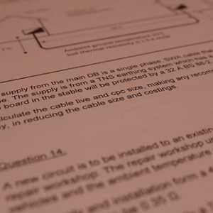 Set 4 of 6 Exam style cable calculation questions and fully worked answers